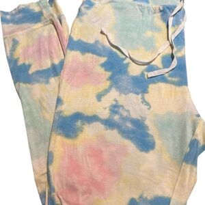 Polo Ralph Lauren Women's Sz L Tie Dye Relaxed Jersey Lounge Jogger Pants